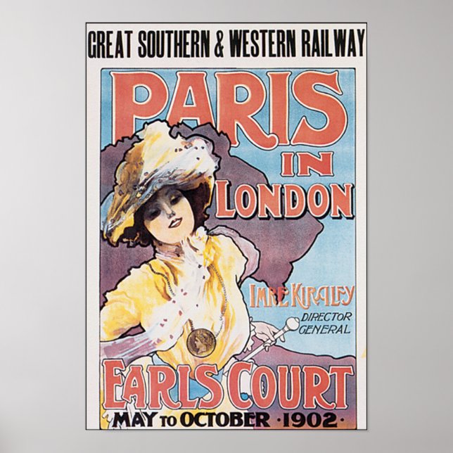 Poster Paris à London Earls Court (Devant)