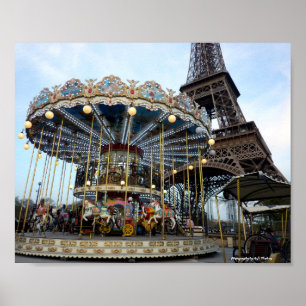 Poster Paris Carousel (& Tour Eiffel)