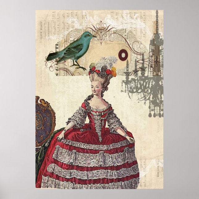 Poster Paris Chandelier reine Marie Antoinette (Devant)