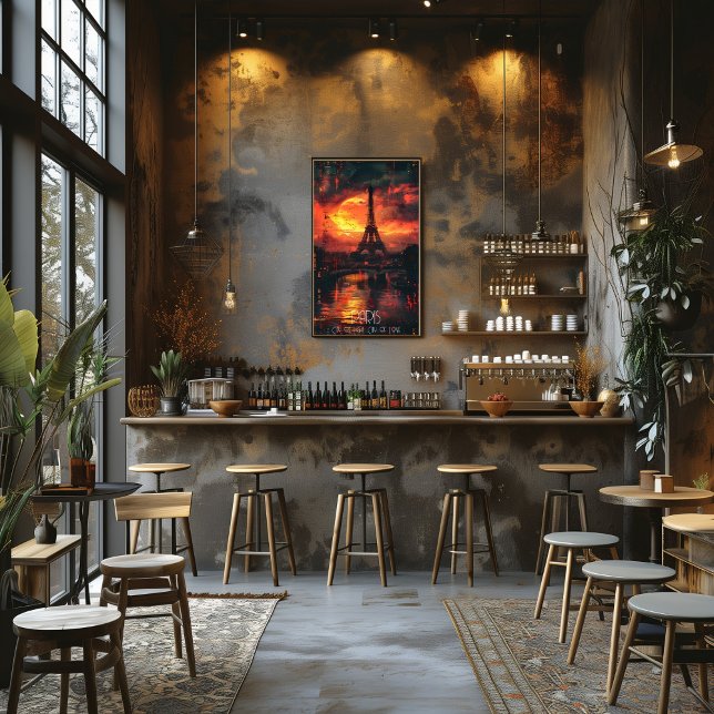 Poster París: Ciudad de Luz, Ciudad de Amor - Atardecer (Créateur téléchargé)