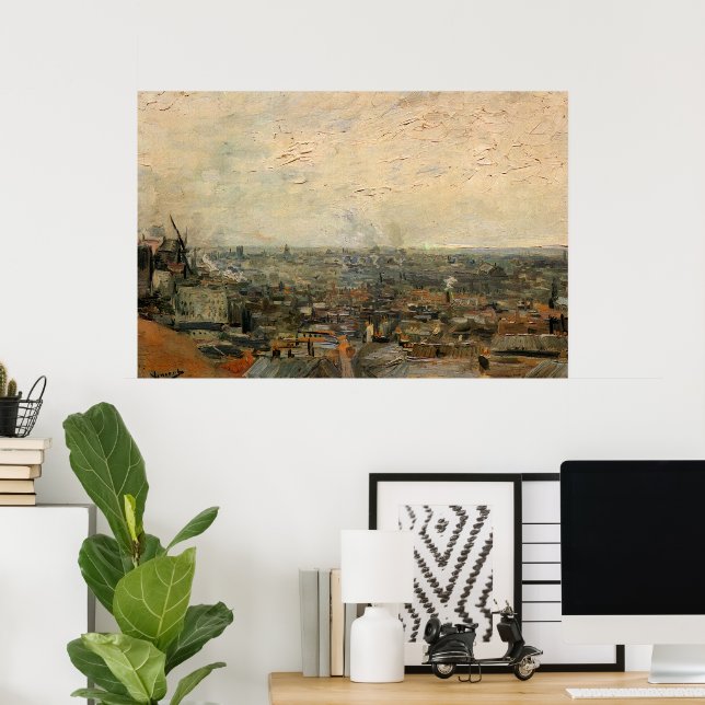 Poster Paris depuis Montmartre par Vincent van Gogh (Bureau à domicile)