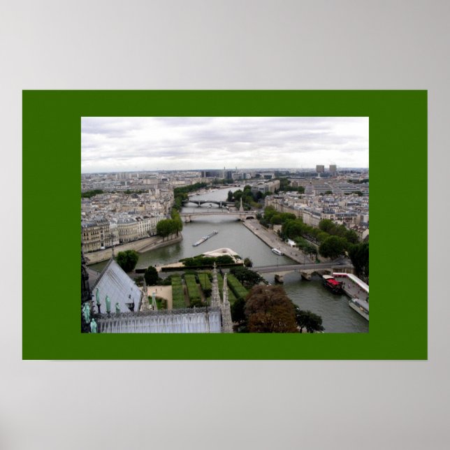 Poster Paris et la Seine de Notre Dame (Devant)