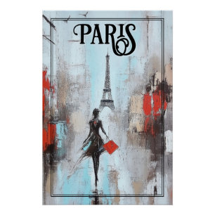 Poster Paris, Femme liée en noir