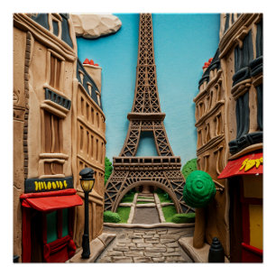 Poster Paris in 3d