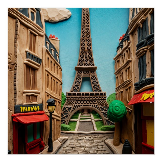Poster Paris in 3d (Devant)