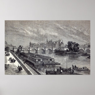 Poster Paris moderne : Le Pont Neuf, 1845