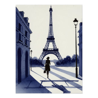 Poster Paris painting 