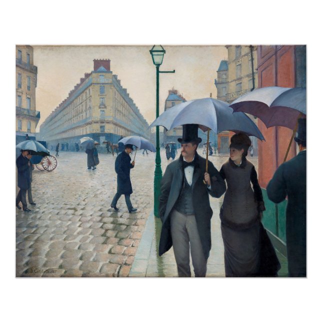 Poster Paris Street ; Rainy Day par Gustave Caillebot (Devant)