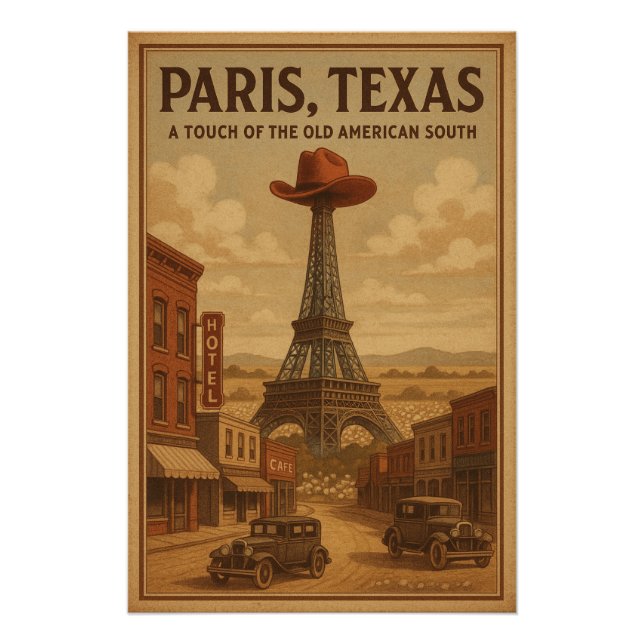 POSTER PARIS, TEXAS — UNE TOUCHE DE L'AMÉRIQUE D'ANTAN (Devant)