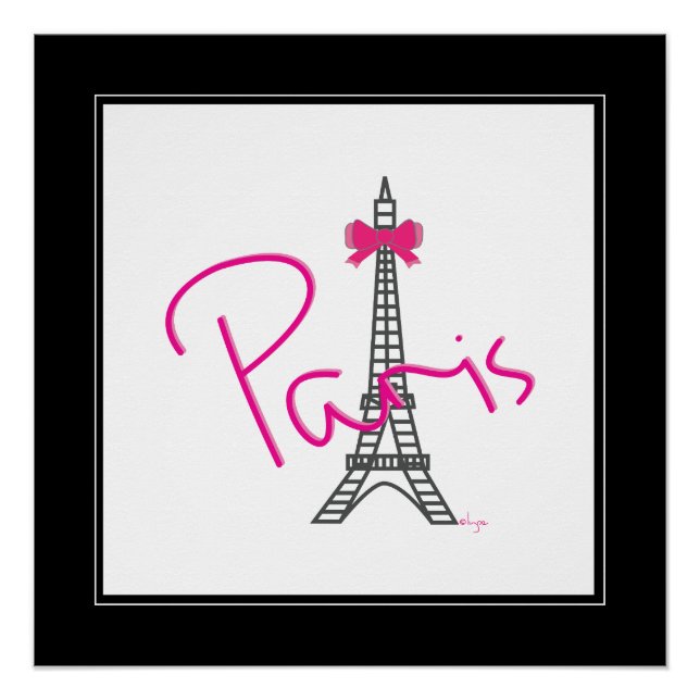 Poster Paris, Tour Eiffel avec arc Moderne (Devant)