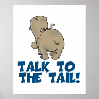 Poster Parlez à l'hippo de queue