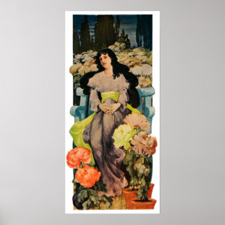 Poster Parmi les chrysanthèmes