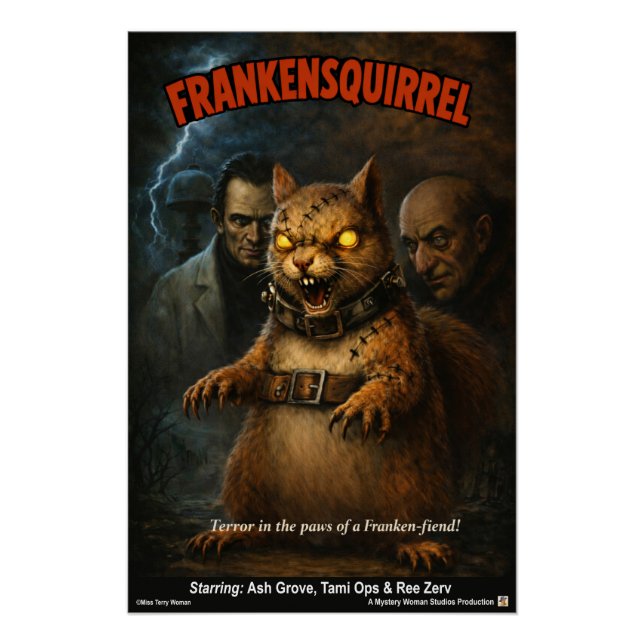 Poster Parodie de film classique Frankensquirrel (Devant)