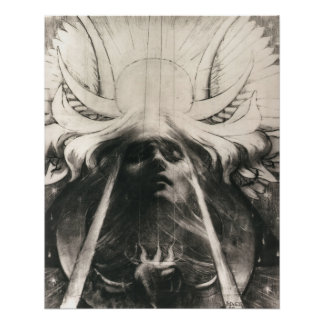 Poster Parsifal de Jean Delville, 1890. Ésotérique mystiq