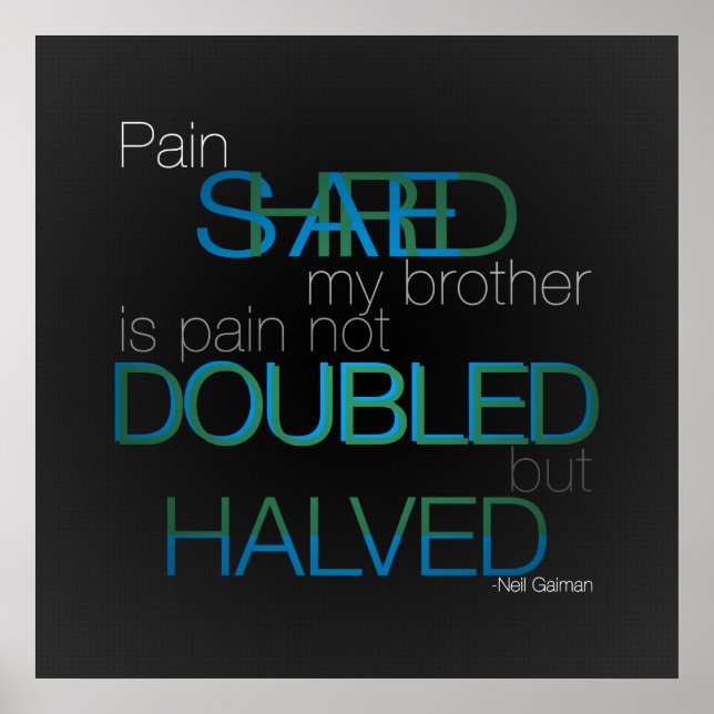 Poster partagé sur la douleur (Devant)