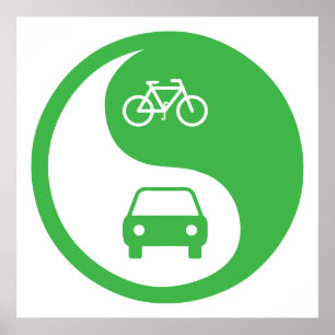 Poster Partager la route Yin Yang