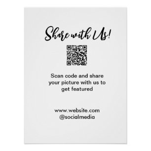 Poster Partagez votre image scannez le code QR ajoutez un