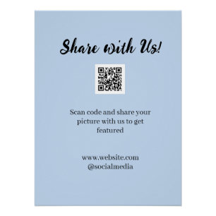 Poster Partagez votre photo scannez le code QR ajoutez un