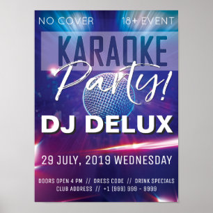 Poster Parti Karaoke DJ Club Flyer