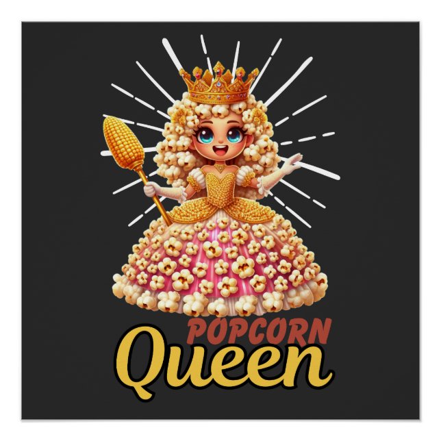 Poster Parti Popcorn | DÉBARDEUR | Chemise de la reine du (Devant)