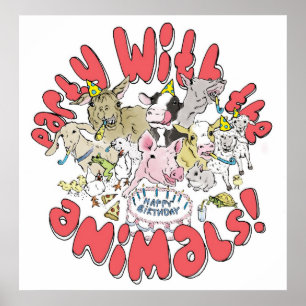 POSTER PARTIE AVEC LES ANIMAUX