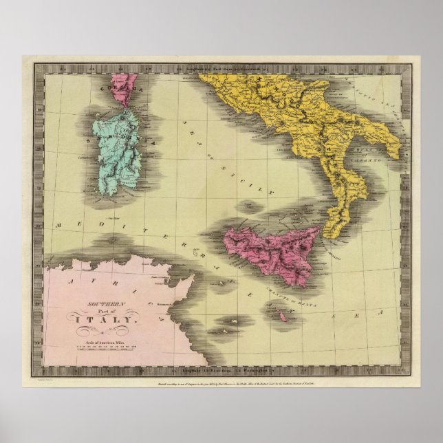 Poster Partie sud de l'Italie (Devant)