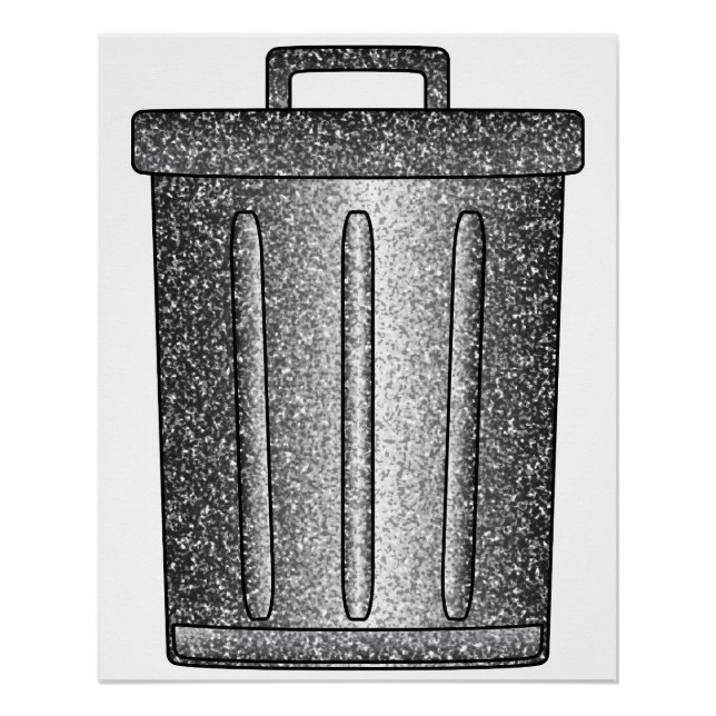 Poster Parties scintillant de déchets (Devant)