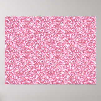 Poster Parties scintillant rose fille imprimée