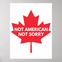 Poster Pas Américain, Pas Désolé