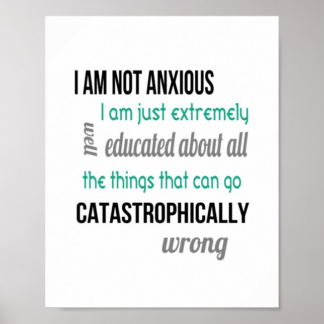 Poster Pas anxieux (taille de cadre photo standard) (Devant)