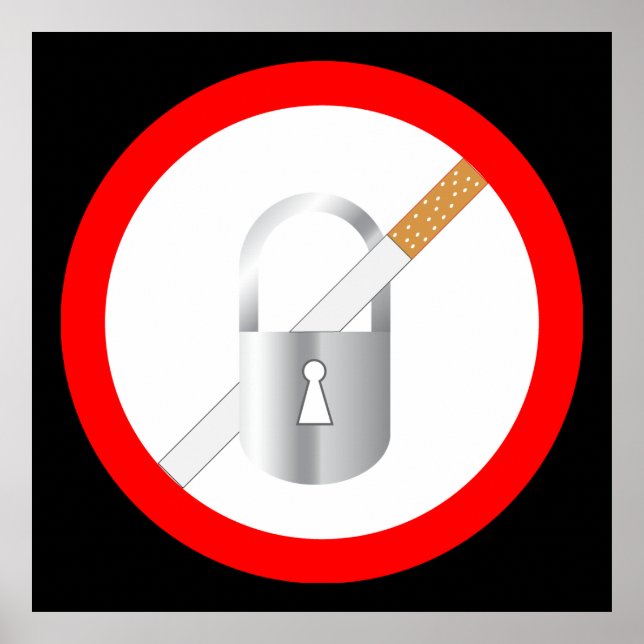 Poster Pas de symbole fumeur (Devant)