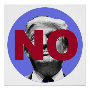 Poster Pas de Trump (violet et rouge)