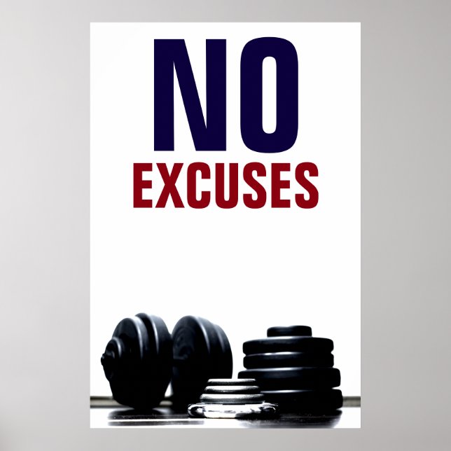 Poster Pas d'examen Bodybuilding Fitness Inspirational (Devant)