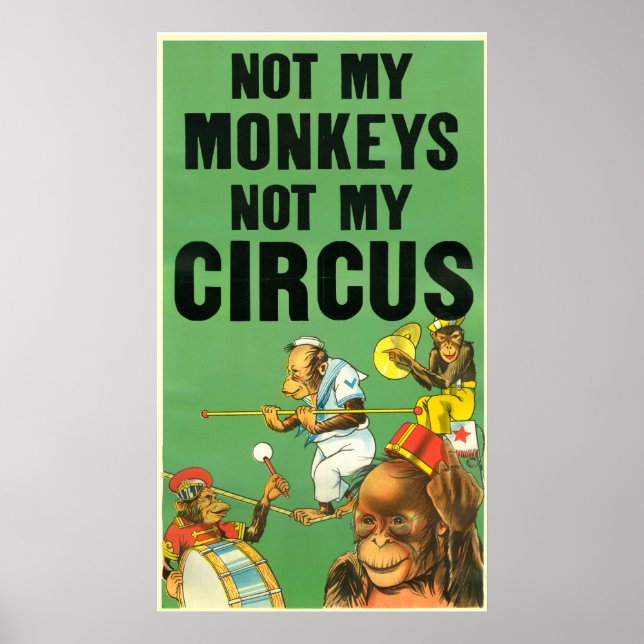 POSTER PAS MES SINGES PAS MON CIRCUS (Devant)