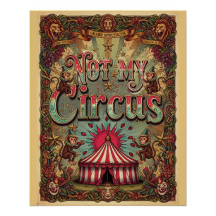 Poster Pas mon cirque ! Conception d'affiche sur le thème