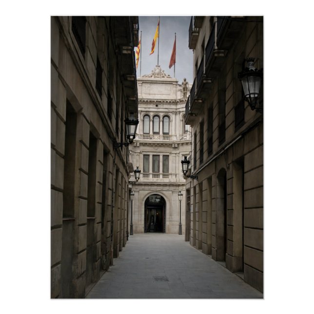 Poster Passage de Barcelone — Lumière minimale (Devant)