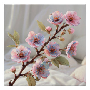 Poster Pastel Cherry Blossom : Soft Botanical Art