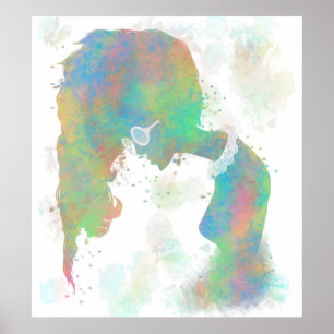 Poster Pastel Silhouette