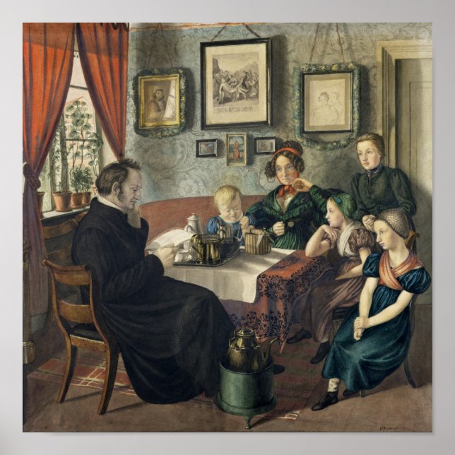 Poster Pasteur Johann Wilhelm Rautenberg et son (Devant)