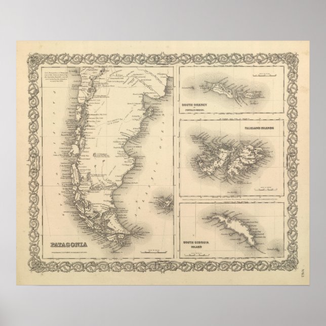 Poster Patagonia South Orkney ou Powell's Group (Devant)
