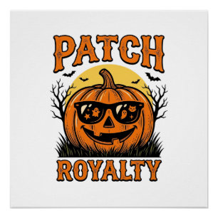 Poster Patch de citrouille d'Halloween Vintage Jack O Lan