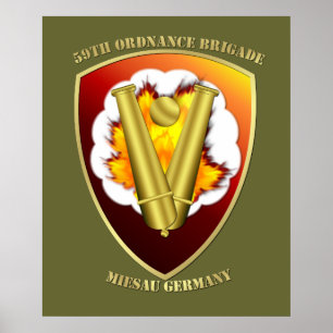 Poster Patch de la 59e brigade d'artillerie