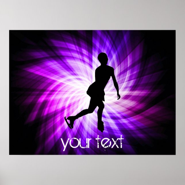 Poster Patinage artistique violet (Devant)