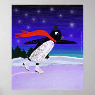Poster Patinage Penguin