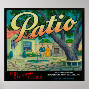 Poster Patio LabelColton orange, CA