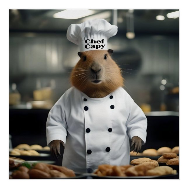 Poster Pâtisserie : La Capybara Culinaire (Devant)