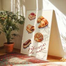 Poster Pâtisseries du matin