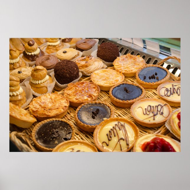 Poster Pâtisseries françaises, Paris, France (Devant)