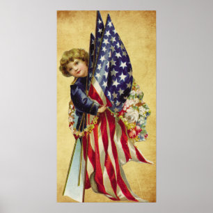 Poster patriotique vintage