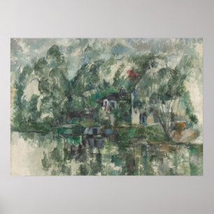 Poster Paul Cezanne   At the Water's Edge, c. 1890 (oil o